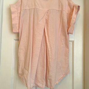 Thread & Supply pink button down with back detail